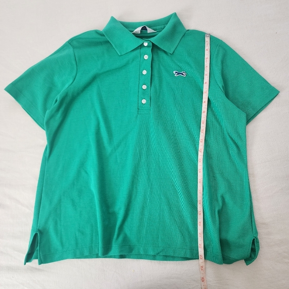Vintage The Fox JcPenney Green Polo Shirt womens XL - Picture 4 of 7